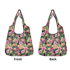 Flamingo Jungle 3 Pack of Foldable Shopping Bags 3-Pack Shopping Bags animal Plants Printed Offshore