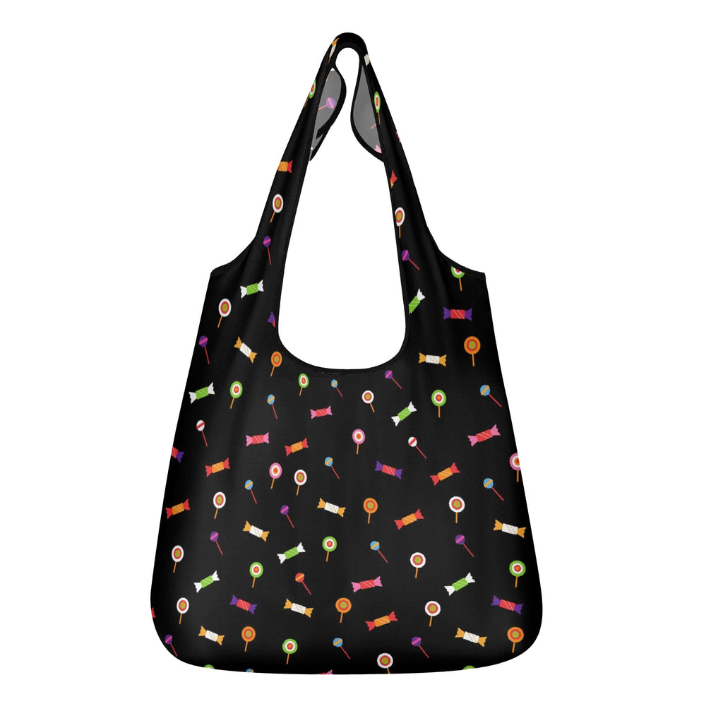 Candy 3 Pack of Foldable Shopping Bags Default Title 3-Pack Shopping Bags Food Printed Offshore