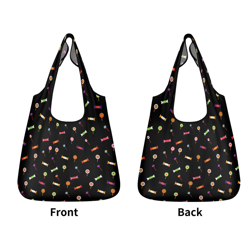 Candy 3 Pack of Foldable Shopping Bags 3-Pack Shopping Bags Food Printed Offshore