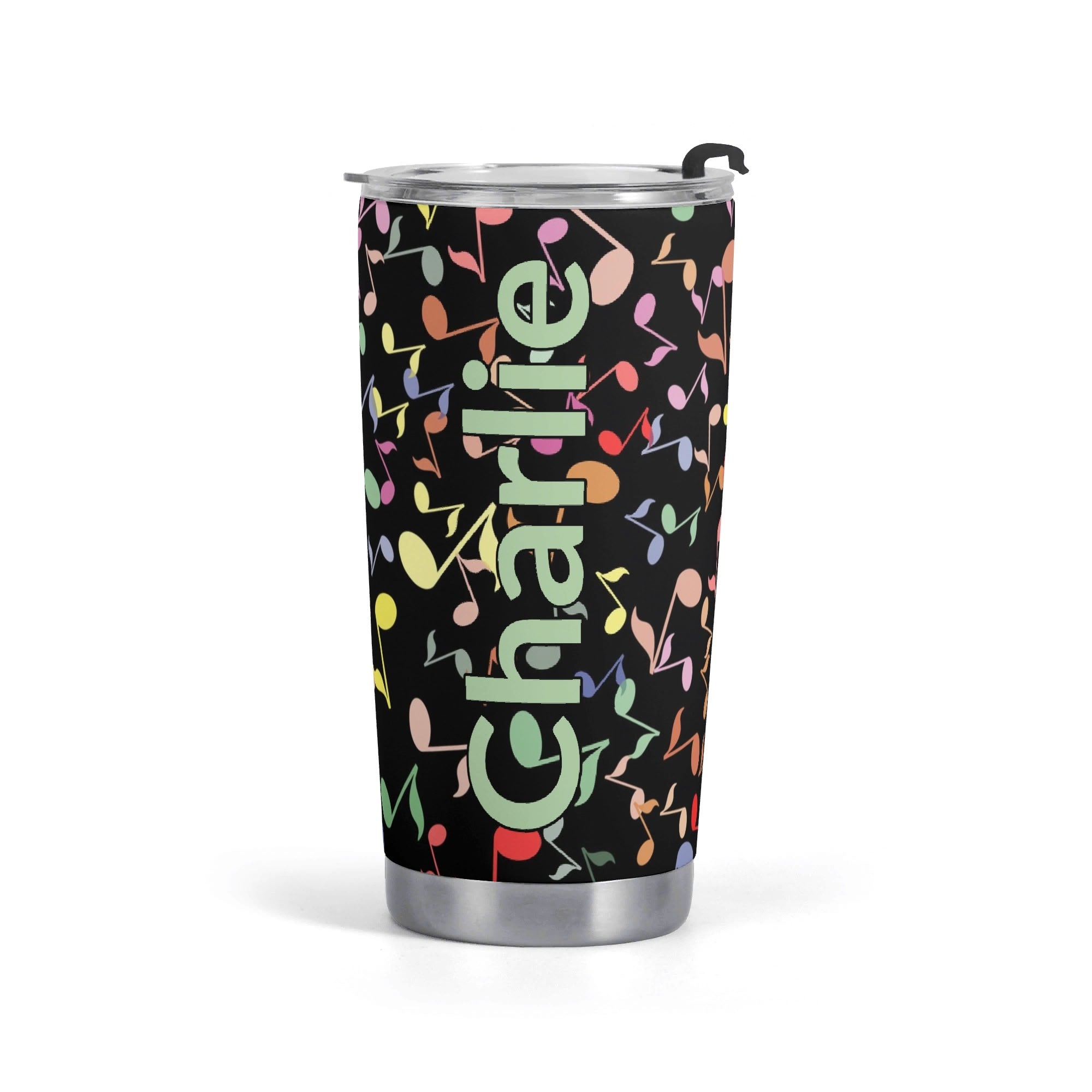 Personalised Colourful Music Notes Stainless Steel 20oz Travel Mug Default Title Personalised 20oz Travel Mug Music Printed Offshore