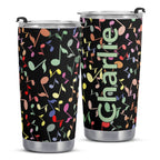 Personalised Colourful Music Notes Stainless Steel 20oz Travel Mug Personalised 20oz Travel Mug Music Printed Offshore