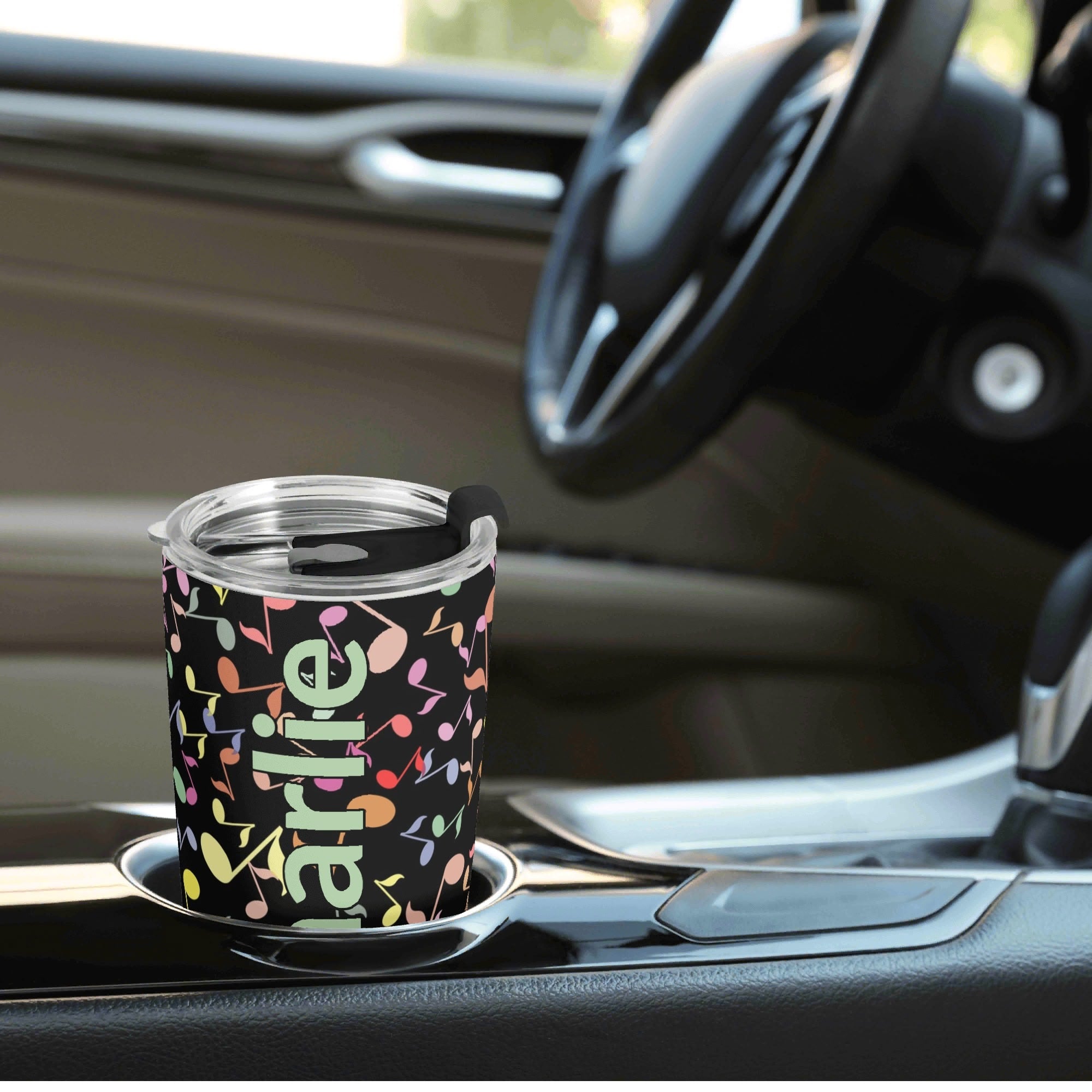 Personalised Colourful Music Notes Stainless Steel 20oz Travel Mug Personalised 20oz Travel Mug Music Printed Offshore