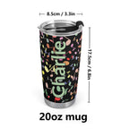 Personalised Colourful Music Notes Stainless Steel 20oz Travel Mug Personalised 20oz Travel Mug Music Printed Offshore