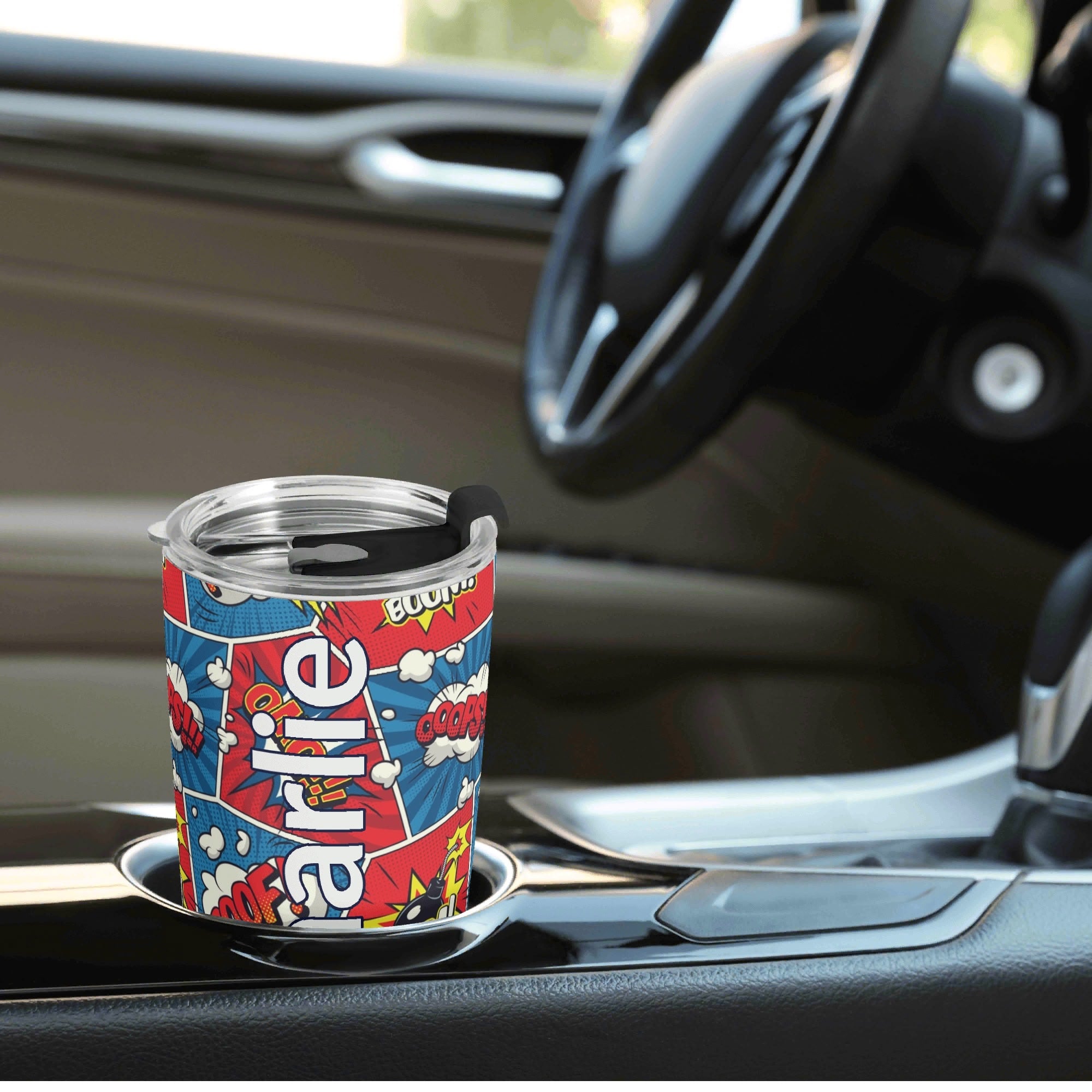 Personalised Comic Book Pop Stainless Steel 20oz Travel Mug Personalised 20oz Travel Mug comic Printed Offshore