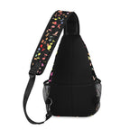 Colourful Music Notes, Quavers Chest Crossbody Bag with Adjustable Strap Chest Crossbody Bag Music Printed Offshore