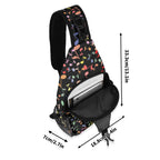 Colourful Music Notes, Quavers Chest Crossbody Bag with Adjustable Strap Chest Crossbody Bag Music Printed Offshore