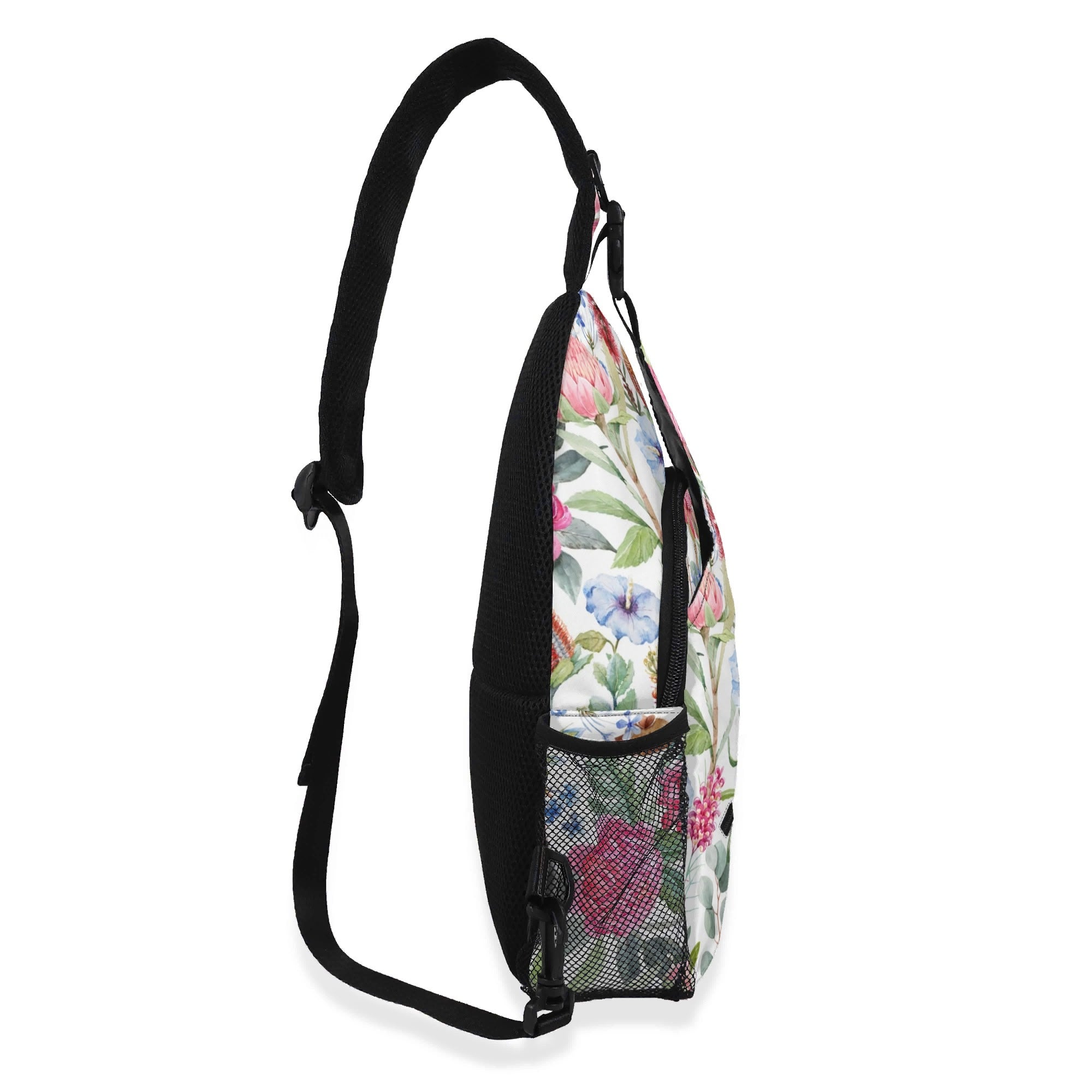 Australian Flowers Chest Crossbody Bag with Adjustable Strap Chest Crossbody Bag Plants Printed Offshore