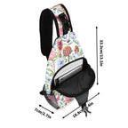 Australian Flowers Chest Crossbody Bag with Adjustable Strap Chest Crossbody Bag Plants Printed Offshore