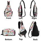 Australian Flowers Chest Crossbody Bag with Adjustable Strap Chest Crossbody Bag Plants Printed Offshore