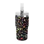 Personalised Colourful Music Notes, Quavers 20oz Stainless Steel Tumbler Screw On Lid With Straw Personalised 20oz Tumbler with Top Handle Music Printed Offshore