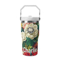 Personalised Native Australian Flowers 20oz Stainless Steel Tumbler Screw On Lid With Straw Default Title Personalised 20oz Tumbler with Top Handle Plants Printed Offshore