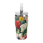 Personalised Native Australian Flowers 20oz Stainless Steel Tumbler Screw On Lid With Straw Personalised 20oz Tumbler with Top Handle Plants Printed Offshore