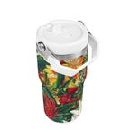 Personalised Native Australian Flowers 20oz Stainless Steel Tumbler Screw On Lid With Straw Personalised 20oz Tumbler with Top Handle Plants Printed Offshore