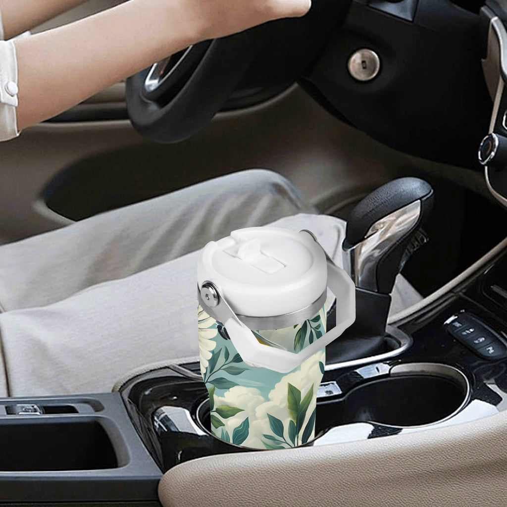 Personalised Cockatoo 20oz Stainless Steel Tumbler Screw On Lid With Straw Personalised 20oz Tumbler with Top Handle animal Printed Offshore