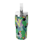 Personalised Bright Jungle Toucans 20oz Stainless Steel Tumbler Screw On Lid With Straw Personalised 20oz Tumbler with Top Handle animal Printed Offshore
