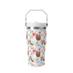 Personalised Coconuts 20oz Stainless Steel Tumbler Screw On Lid With Straw Personalised 20oz Tumbler with Top Handle Food Printed Offshore