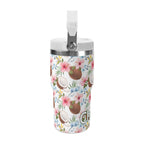 Personalised Coconuts 20oz Stainless Steel Tumbler Screw On Lid With Straw Personalised 20oz Tumbler with Top Handle Food Printed Offshore