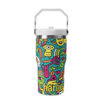Personalised Crazy Characters 20oz Stainless Steel Tumbler Screw On Lid With Straw Default Title Personalised 20oz Tumbler with Top Handle Printed Offshore Sci Fi