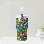 Personalised Crazy Characters 20oz Stainless Steel Tumbler Screw On Lid With Straw Personalised 20oz Tumbler with Top Handle Printed Offshore Sci Fi