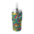 Personalised Crazy Characters 20oz Stainless Steel Tumbler Screw On Lid With Straw Personalised 20oz Tumbler with Top Handle Printed Offshore Sci Fi