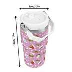 Personalised Fast Food 20oz Stainless Steel Tumbler Screw On Lid With Straw Personalised 20oz Tumbler with Top Handle Food Printed Offshore