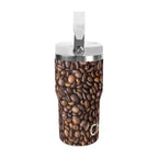 Personalised Coffee Beans 20oz Stainless Steel Tumbler Screw On Lid With Straw Personalised 20oz Tumbler with Top Handle Coffee Printed Offshore