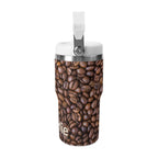 Personalised Coffee Beans 20oz Stainless Steel Tumbler Screw On Lid With Straw Personalised 20oz Tumbler with Top Handle Coffee Printed Offshore