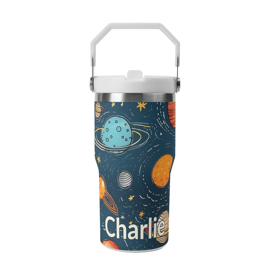 Personalised Galaxy 20oz Stainless Steel Tumbler Screw On Lid With Straw Default Title Personalised 20oz Tumbler with Top Handle Printed Offshore Space