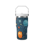 Personalised Galaxy 20oz Stainless Steel Tumbler Screw On Lid With Straw Personalised 20oz Tumbler with Top Handle Printed Offshore Space