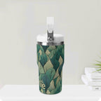 Personalised Leaves On Leaves 20oz Stainless Steel Tumbler Screw On Lid With Straw Personalised 20oz Tumbler with Top Handle Plants Printed Offshore