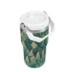 Personalised Leaves On Leaves 20oz Stainless Steel Tumbler Screw On Lid With Straw Personalised 20oz Tumbler with Top Handle Plants Printed Offshore