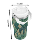 Personalised Leaves On Leaves 20oz Stainless Steel Tumbler Screw On Lid With Straw Personalised 20oz Tumbler with Top Handle Plants Printed Offshore