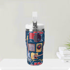 Personalised Music Instruments 20oz Stainless Steel Tumbler Screw On Lid With Straw Personalised 20oz Tumbler with Top Handle Music Printed Offshore