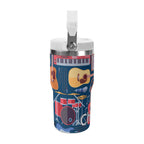 Personalised Music Instruments 20oz Stainless Steel Tumbler Screw On Lid With Straw Personalised 20oz Tumbler with Top Handle Music Printed Offshore