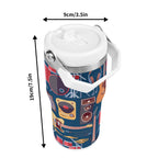Personalised Music Instruments 20oz Stainless Steel Tumbler Screw On Lid With Straw Personalised 20oz Tumbler with Top Handle Music Printed Offshore