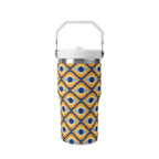Personalised Retro Eyes 20oz Stainless Steel Tumbler Screw On Lid With Straw Personalised 20oz Tumbler with Top Handle Printed Offshore Retro