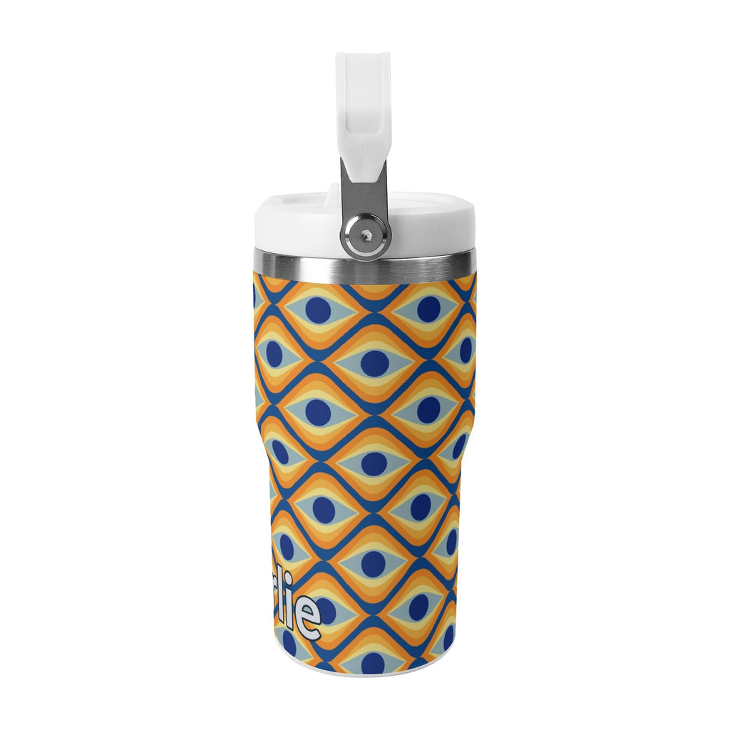 Personalised Retro Eyes 20oz Stainless Steel Tumbler Screw On Lid With Straw Personalised 20oz Tumbler with Top Handle Printed Offshore Retro