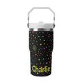 Personalised Stars And Swirls 20oz Stainless Steel Tumbler Screw On Lid With Straw Default Title Personalised 20oz Tumbler with Top Handle Printed Offshore