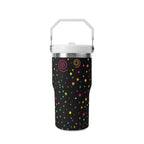 Personalised Stars And Swirls 20oz Stainless Steel Tumbler Screw On Lid With Straw Personalised 20oz Tumbler with Top Handle Printed Offshore