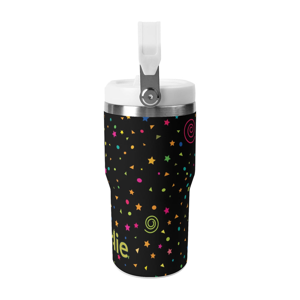 Personalised Stars And Swirls 20oz Stainless Steel Tumbler Screw On Lid With Straw Personalised 20oz Tumbler with Top Handle Printed Offshore