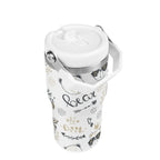 Personalised Bears 20oz Stainless Steel Tumbler Screw On Lid With Straw Personalised 20oz Tumbler with Top Handle animal Printed Offshore