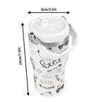 Personalised Bears 20oz Stainless Steel Tumbler Screw On Lid With Straw Personalised 20oz Tumbler with Top Handle animal Printed Offshore
