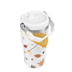 Personalised Autumn 20oz Stainless Steel Tumbler Screw On Lid With Straw Personalised 20oz Tumbler with Top Handle Printed Offshore