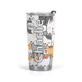 Personalised Cat Hello Stainless Steel 20oz Travel Mug Default Title Personalised 20oz Travel Mug animal Printed Offshore