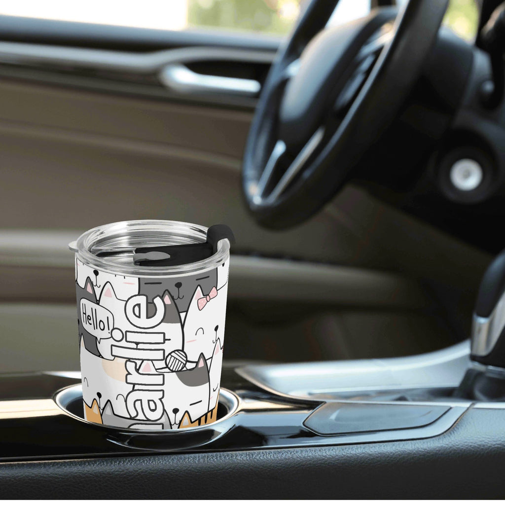 Personalised Cat Hello Stainless Steel 20oz Travel Mug Personalised 20oz Travel Mug animal Printed Offshore