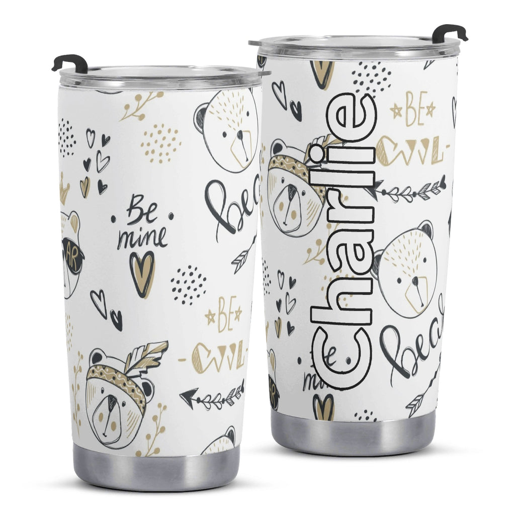 Personalised Bears Stainless Steel 20oz Travel Mug Personalised 20oz Travel Mug animal Printed Offshore