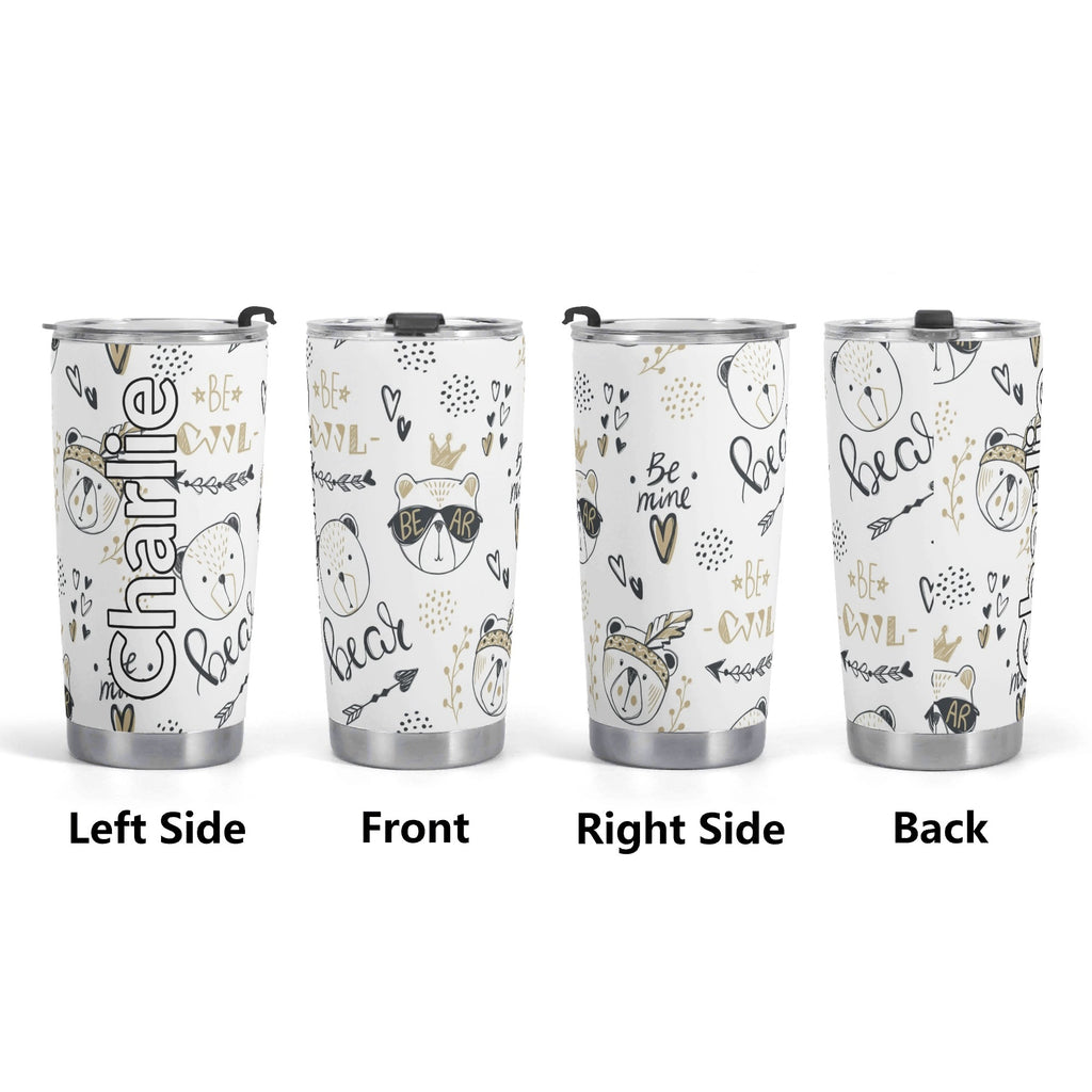 Personalised Bears Stainless Steel 20oz Travel Mug Personalised 20oz Travel Mug animal Printed Offshore