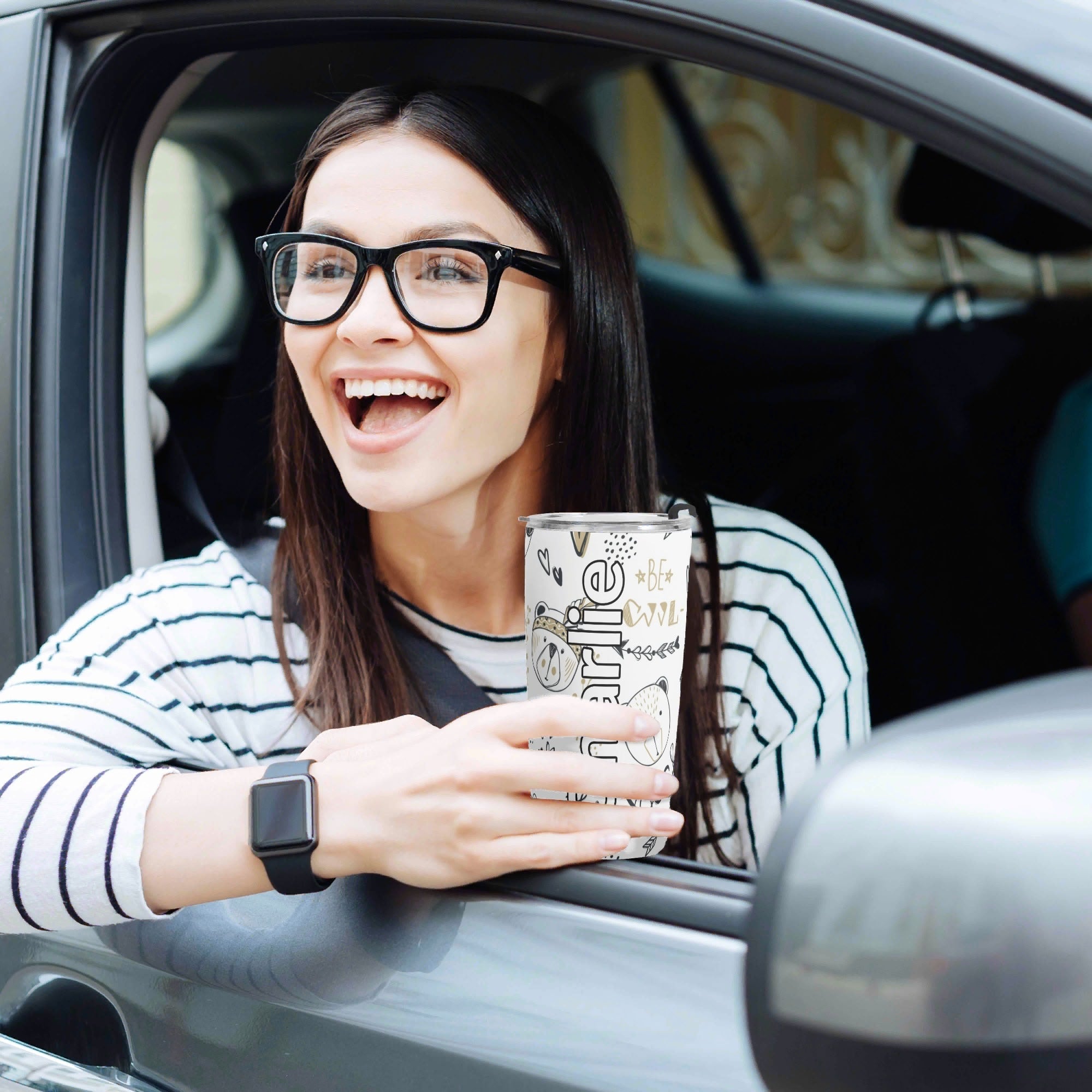 Personalised - Bears - Stainless Steel 20oz Travel Mug Personalised 20oz Travel Mug animal Printed Offshore