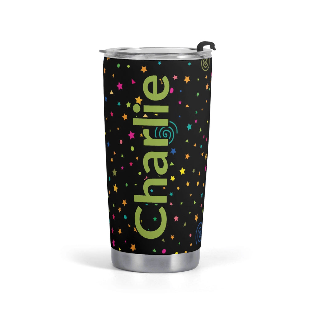 Personalised Stars And Swirls Stainless Steel 20oz Travel Mug Default Title Personalised 20oz Travel Mug Printed Offshore