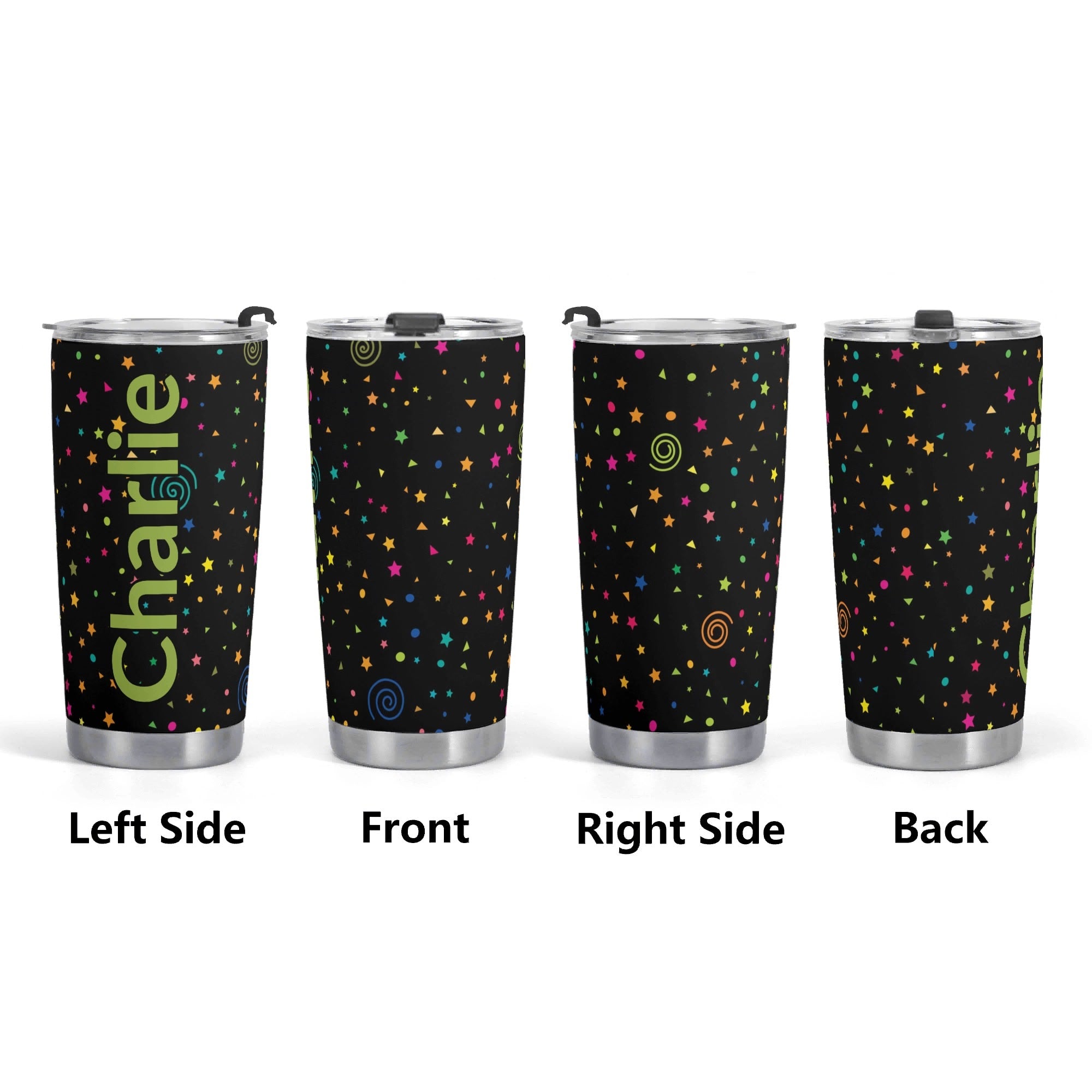 Personalised - Stars And Swirls - Stainless Steel 20oz Travel Mug Personalised 20oz Travel Mug Printed Offshore